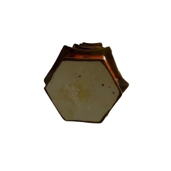 Vintage Porcelain Japanese Hinged Pagoda Trinket Box 4.25" - Picture 4 of 4